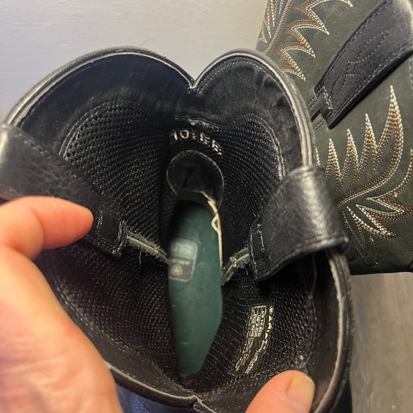 Ariat Black Leather Heritage Square Toe Boots - Picture 12 of 12